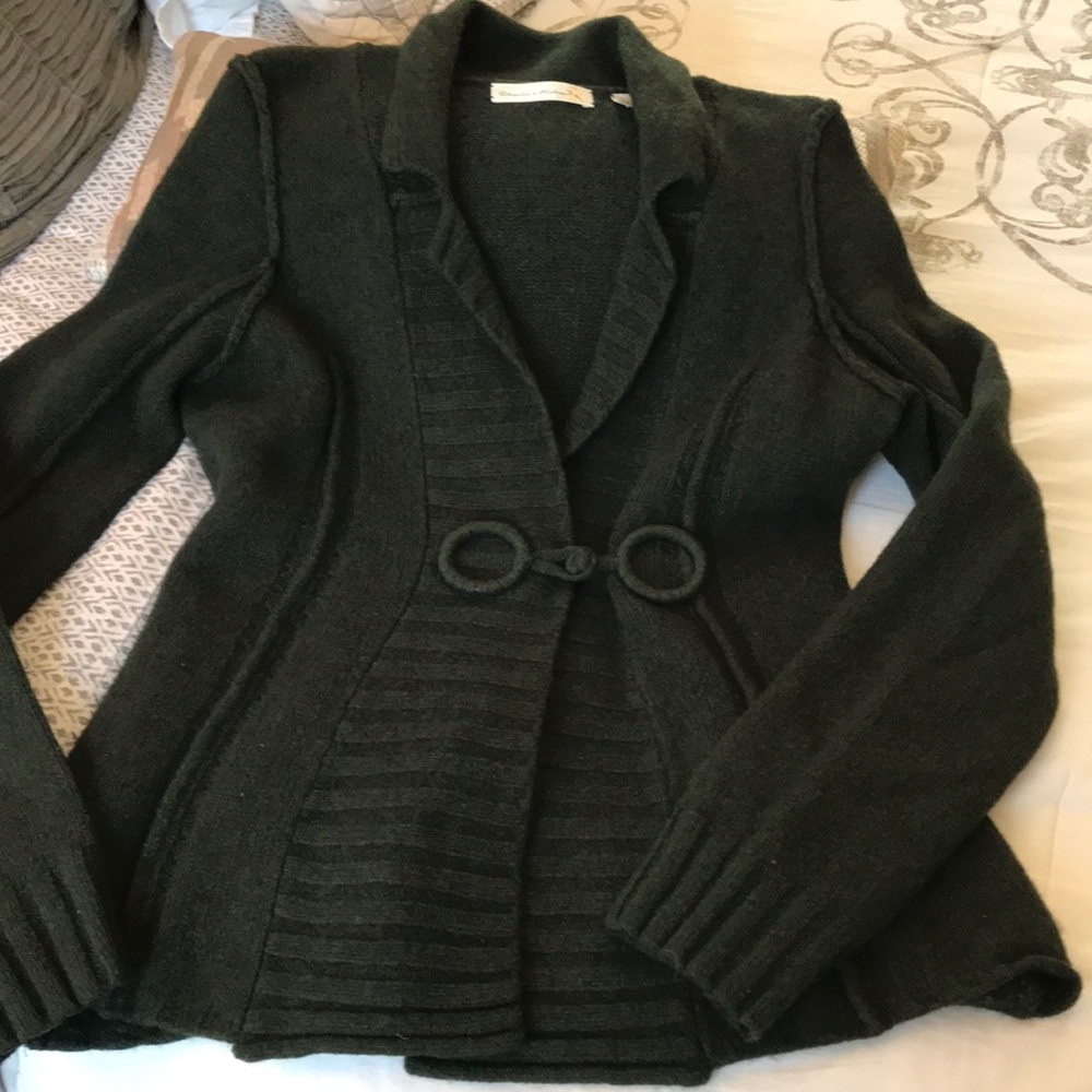 Anthropologie Hunter Green Sweater Sz L